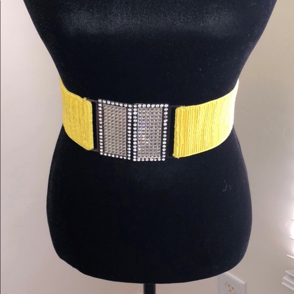 Accessories - Yellow rhinestone belt